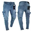 Jeans pour hommes E-Baihui Hommes Distressed Skinny Designer Mens Slim Pantalon Droit Hip Hop Jogging LF806 TF806311D