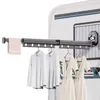 Hangers Wall Mounted Clothes Hanger Rack Triple Collapsible Drying With Suctions Laundry Travel For Home El Dormitor