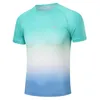 メンズTシャツボーイズUPF 50サンプロテクショングラディエントTシャツの若者スイミングシャツラッシュガードすぐに乾燥した半袖
