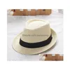 Kaliteli Panama Şapkaları Havalandırma St Hat Jazz Fedora Adam Kadınlar Güneş Cimri Brim Yaz Damla Teslimat DHA1S
