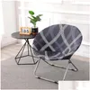 Chair Covers Round Saucer Er Stretch Moon For Living Room Spandex Cam Ers Washable Seat Case Home Decor Drop Delivery Garden Textiles Dhqcm