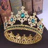 Haarspeldjes Haarspeldjes A306 Barok Prinses Strass Kroon Bruiloft Sieraden Bruid Geschenken Tiara's Feest Optocht Bruidskristal Hea2504