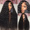 250% 13x4 HD Transparent Deep Wave Lace Front Wig Brazilian 360 Water Wave Lace Frontal Wig Lace Closure Glueless Synthetic Wig for Women