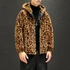 Herrjackor dyb zacq mode varm kärlek vinter jacka män kappa kvinna huva faux päls leopard casual smal parka mäns vinterrock s-3xl 230919