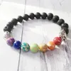 MG0428 NEW DESING 7 CHAKRA LIST MALA Protection Bracelet Fashion Yogaブレスレット