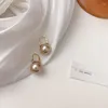 Dangle Earrings 2023 Vintage Big Simulation Pearl Drop For Women Elegant Chic Metal Geometric Female Jewelry Accessories