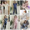 Kadın pijama m-7xl artı boyutu aşınma salonu giyim pijamaları kadın pijama pijama pijama seti saten kısa kollu gece kıyafetleri Set İpek Pijamalar L230919