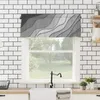 Curtain Black Gray Gradient Modern Geometric Abstraction Short Curtains Kitchen Wine Cabinet Wardrobe Window Small Home Decor