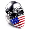 Anelli a fascia in acciaio inossidabile Biker bandiera americana maschera Skl scheletro uomo per uomo S gioielli di moda 2 colori anello di consegna goccia Dhjq9