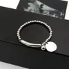 Fashion-Brand Pulseira Acciaio inossidabile fantastico Bracciale con sfera in acciaio Bracciale rigido placcato oro rosa Tag braccialetto gioielli per le donne265i