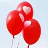 100st Latex Red Heart Balloons Round Balloon Party Wedding Decorations Grattis på födelsedagsjubileum 12 tum223o