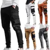 Moda streetwear dos homens multi bolsos carga harem calças hip hop casual masculino calças de pista harajuku joggers calças 244p