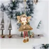 Decorações de Natal Pingente Ornamentos Anjo Boneca com Pernas Longas Árvore de Natal Feriado para Casa Navidad Entrega Jardim Festivo Parte Dh413