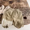 Broeken Herfst Kinderen Harembroek Losse Jongens Zakbroeken Katoen Kinderen Casual Broek Baby Meisjes Lange Broek Babykleding 230918