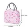 Lunch Bags Portable Box Women Pink Unicorn Cooler Bag Letter Ice Pack Insulation Package Insulated Thermal Food Picnic Pouch 230919