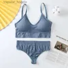 Bras Sets Bras Sets Sexy Lace Solid Color Full Cup Bra Women Wireless Breathable Comfortable Underwear Thin Lingerie Set Large Size M L L230919