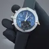 1884 MENS Watch Black Dial Chrono Miyota Japan Quartz Ruch 43 mm Sports Men Metal Pasp Sukienka na rękę 3467054