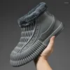 Boots Men Fashion Trend Winter Warm Plush Cotton Shoes For Waterproof Snow Botas Para Hombre Plus Casual