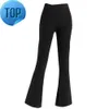 Lu-088 Groove Fitness Gym Women Yoga Pants Elastic Wide Leg Flare Leggings High Waist Thin Summer PanthG