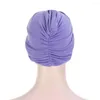 Ropa étnica Moda Mujeres Musulmanas Hijab Turbante Twist Nudo Chemo Cap Cáncer Strech Bonnet Islámico Árabe Pérdida de cabello Gorros Sombrero