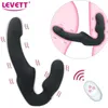 Seksspeeltje Massager Draadloze Strapless Strapon Dildo Vibrators Vrouwelijke Dubbele Hoofd Vibrerende g-spot Anale Prostaat Stimuleren Koppels voor Vrouwen