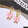 Dangle Chandelier 업데이트 Arylic Butterfly Earrings Colored Eor Ring Clip Women Fashion Jewelry Drop Delivery DHPJS