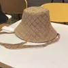 Designer Bucket Hats For Men Women Reversible Sun Hat Long Strap Travel Sun Protection Caps Casquette Full Letter Breatble SU244V