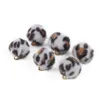 Decorações de Natal 15mm Faux Fur Leopard Pom DIY Bola de Pelúcia Brinco Elegante Pingente Pompons Bolas para Sacos Lenços de Cabelo Artesanato Drop Dhbxx