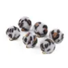 Juldekorationer 15mm faux päls leopard pom diy plysch boll örhänge elegant pendell pompoms bollar för väskor hår halsdukar hantverk droppe dhbxx