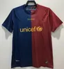 Fans Tops 92 95 96 XAVI A.INIESTA M E S S I Retro Jersey 03 04 05 06 07 08 A.INIESTA RONALDINHO Camisa Comemorativa Personalizada