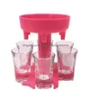 Bar Tools 2Pcs Ship 6S Glass Dispenser Holder Winecarrier Caddy Liquor Party Beverage Drinking Games Cocktail Wine Pourer Drop Deliver Dh1N4