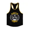 Débardeurs pour hommes Gym Chemise sans manches Hommes Bodybuilding Débardeurs Fitness Entraînement Coton Imprimer Singlet Stringer Undershirt Mâle Casual Summer Vest 230919