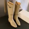 Boots Mid Calf Women's High Boots Slip On Trendy Winter Boots With Charms Woman Shoes Spring Autumn Daily Riding Equestrian Boots J230919
