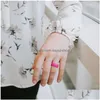 6-12 Size Sile Ring Uni Men Women Environmental Punk Style Party Jewelry Drop Delivery Dhc6B