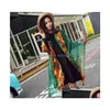 150X200Cm Large Size Women Scarf Fashion Print Beach Towel Spring Summer Chiffon Pashmina Scarves Sunshade Shawl Ship Drop Delivery Dhwvn