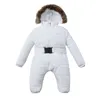 Rompers Winter Cloths Baby Snowsuit Infant Girls Romper Warded Warm Ware Wear Scedbuit Coat Concuntos de Menino 230918