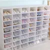 Opbergdoos Schoen Y1128 6 stuks Rack Organizer Verdikte Doos Dozen Doos Stapelbaar Schoenen Lade Schoen Plastic Transparante Schoenendoos jllel253M