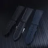 High Quality Men black Blue Waterproof watchband Diving Silicone Rubber Watch Fifty Fathoms Navy Blue Sailcloth Sail Strap Band 23279C