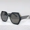 Designer sunglasses are high-quality UV400 for driving traveling and men polygonal thick frame with symbols on the side Elegant and cold women