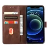 Luxury Leather Case för iPhone 15 14 13 12 11 Pro Max med kortplatsen Flip Wallet Stand Case täcker för Samsung Galaxy A12 A13 A53 S23