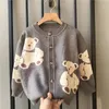 Cardigan Spring Autumn Fashion Jackets Kids Cartoon Cardigan Sweater Sweater Boys Cloths Kids Kute Baby Withoundwear Clothing 230919