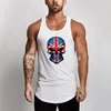 Erkek tank üstleri marka örgü giyim vücut geliştirme fitness erkekler en iyi egzersiz uk kafatasları baskı fashion fashion fışkırtma spor giyim fanila