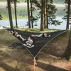 Camp Furniture Vilead Camping Bed Folding Portable Triangle Hammock Multi Person Aerial Mat Bekväm utomhuscamping Sleep Hanging Bed Garden 230919