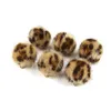 Decorações de Natal 15mm Faux Fur Leopard Pom DIY Bola de Pelúcia Brinco Elegante Pingente Pompons Bolas para Sacos Lenços de Cabelo Artesanato Drop Dhbxx