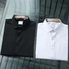 Luxurys Desingers Heren Jurk Business Casual Shirt Mouw Streep slank mannelijk sociaal mode geruit overhemd S-3XL #35550233w