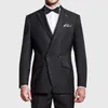 Costumes pour hommes 2023 Costume blanc Hombre élégant ensemble complet hommes Terno noir châle revers simple boutonnage deux pièces veste pantalon sur mesure