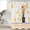 Shower Curtains Butterfly Vase Flowers Waterproof Bathroom Curtain Bath Toilet Cover Mat Rug Carpet Set Home Decor Accessories