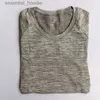 Chemisiers pour femmes Chemises Yogaworld Vêtements Hauts pour femmes T-shirts T-shirts Survêtement Vêtements de yoga Dames Sports Haute élasticité Fitness Été Léger T-shirt à manches courtes L23