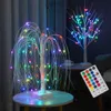 LED Strings Party RGB Willow Light 16 cores Artificial Birch Tree Lamp Quarto infantil Luz noturna para casamento Decoração de festa de Natal HKD230919