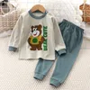 Clothing Sets Toddler Costume Pure Cotton Kids Underwear Set Springautumn Childrens Long Sleeve Suit Pajamas Girls Tops Trousers 230919